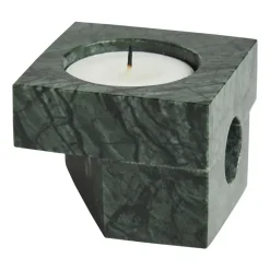 Woud Jeu de dés 2 candle holder marble, Green Discount