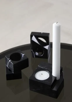 Woud Jeu de dés 3 candle holder marble, Black Sale