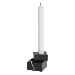 Woud Jeu de dés 1 candle holder marble, Black Sale