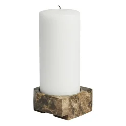 Woud Jeu de dés 3 candle holder marble, Brown Best