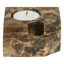 Woud Jeu de dés 3 candle holder marble, Brown Best
