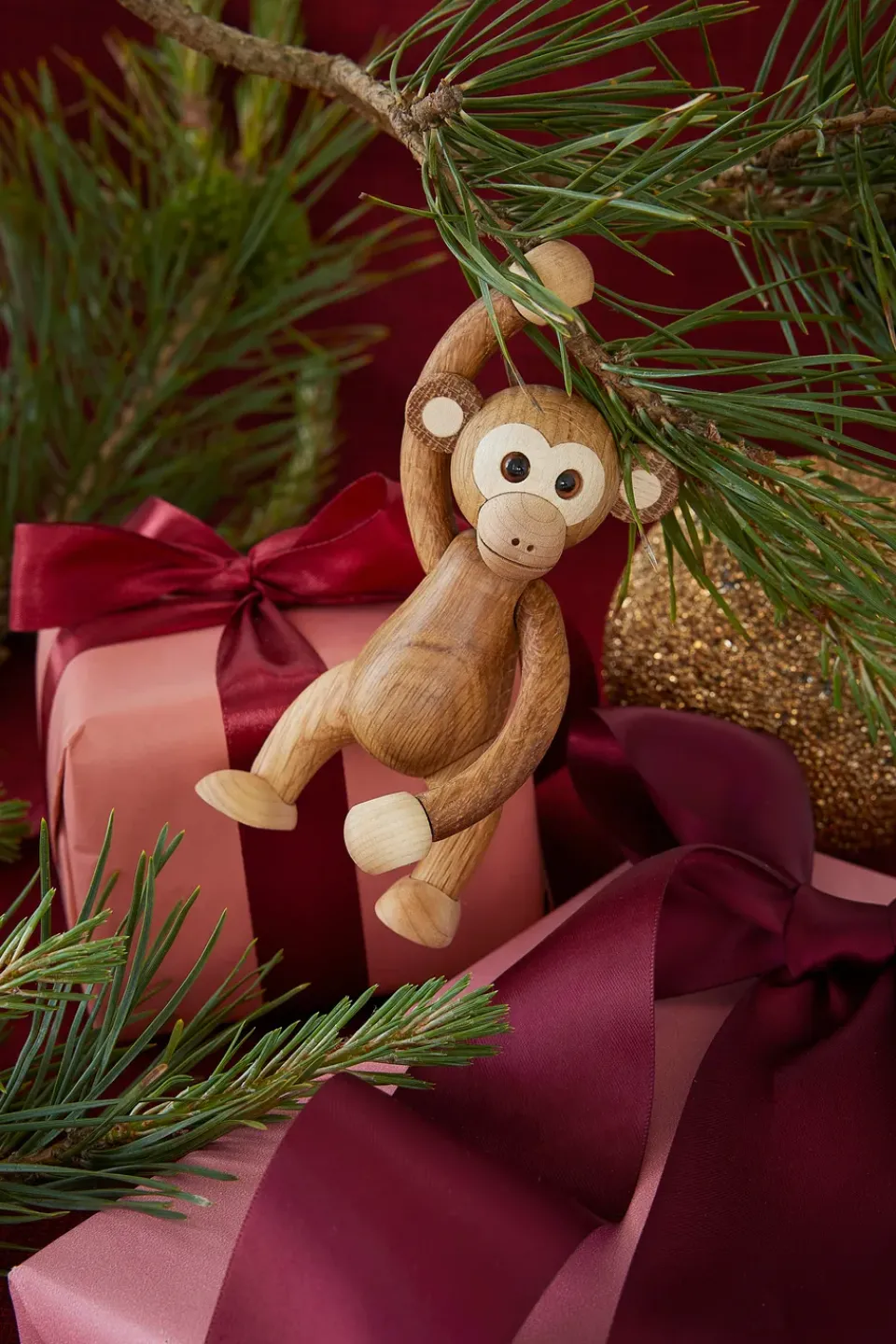 Spring Copenhagen Jolly monkey decoration 11 cm, Oak Brown Outlet