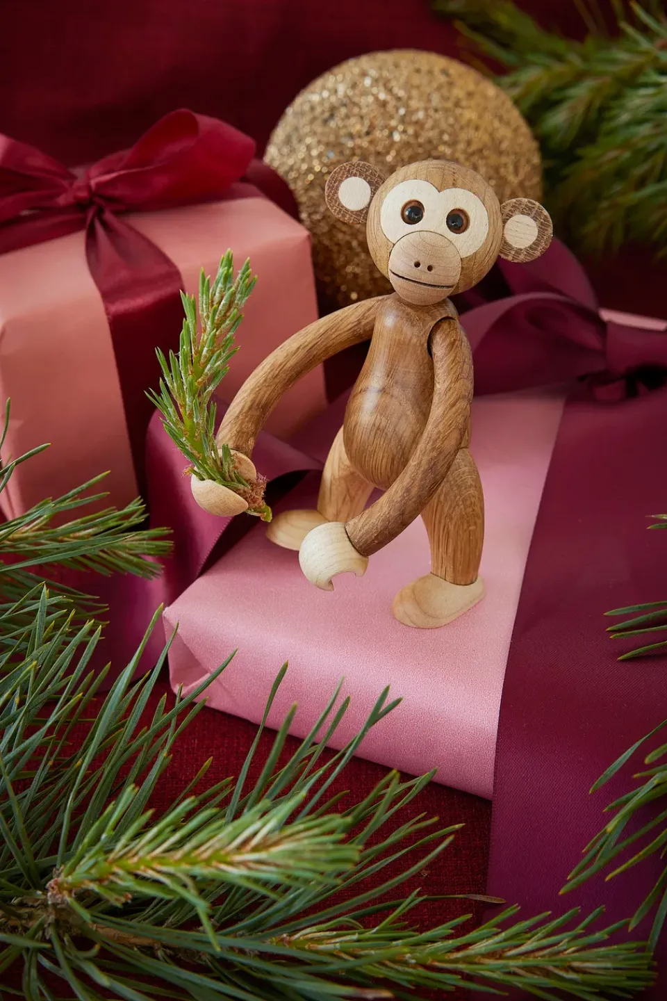 Spring Copenhagen Jolly monkey decoration 11 cm, Oak Brown Outlet
