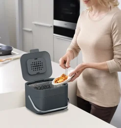 Joseph Joseph Stack 4 food waste bin, Graphite Grey Hot