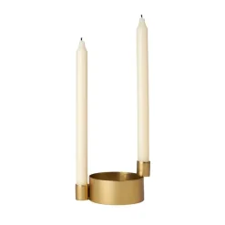 Broste Copenhagen Judie candlestick, 7x14 cm Gold-coloured Sale