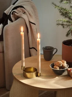 Broste Copenhagen Judie candlestick, 7x14 cm Gold-coloured Sale