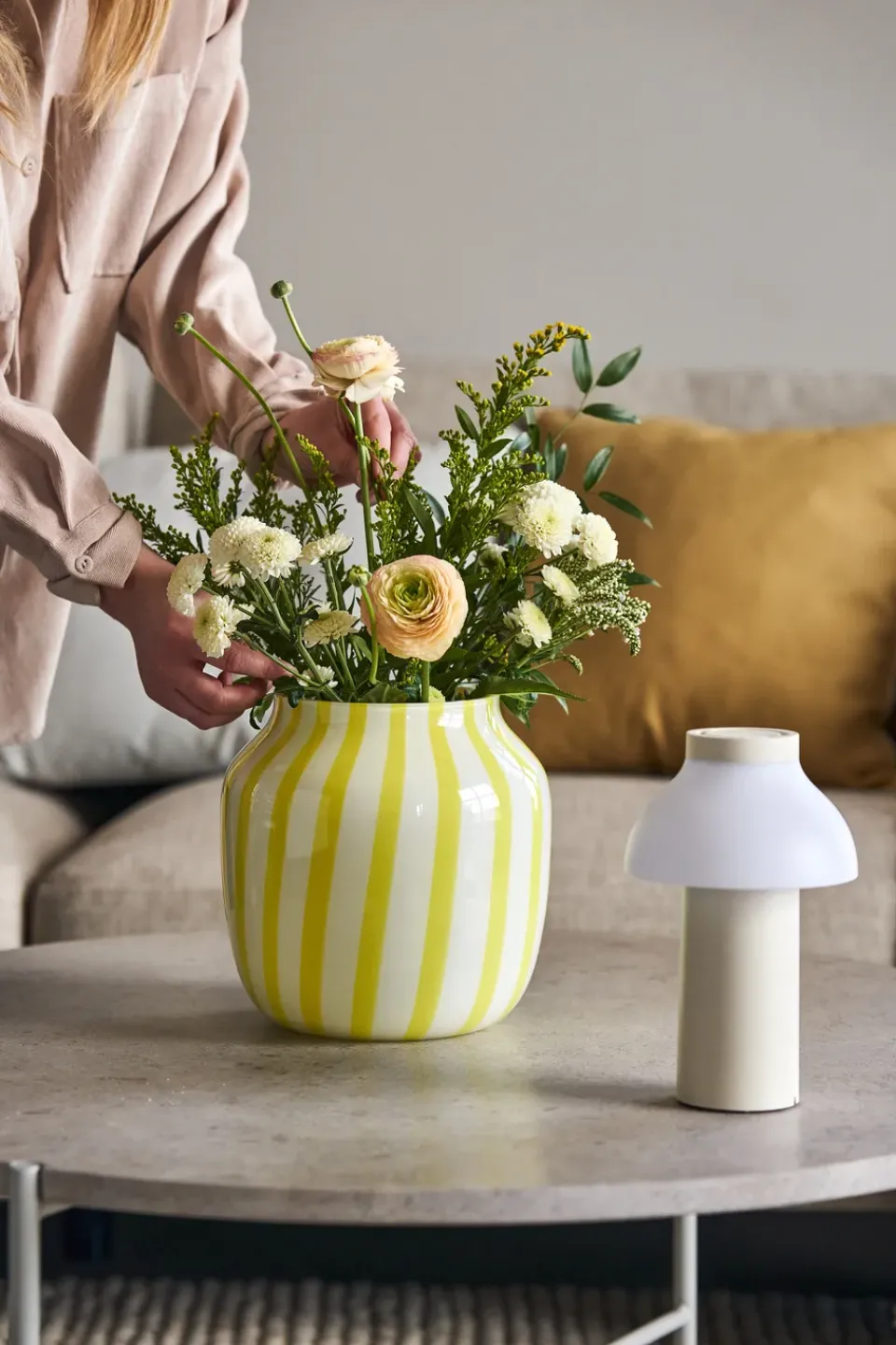 HAY Juice Wide vase 22 cm, Yellow Outlet