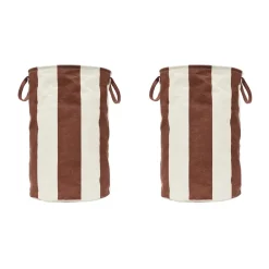 OYOY Kara storage basket large Ø38x54 cm, Nutmeg BrownWhite