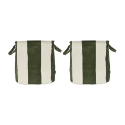 OYOY Kara storage basket medium Ø32x32 cm 2-pack, Dark Green Outlet