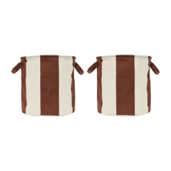 OYOY Kara storage basket medium Ø32x32 cm 2-pack, Nutmeg BrownWhite Discount