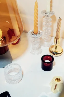 Iittala Kastehelmi candleholder, clear Transparent Online