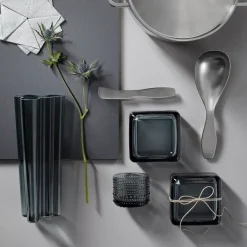 Iittala Kastehelmi candleholder, Grey Clearance