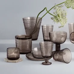 Iittala Kastehelmi candleholder, linen Beige Clearance