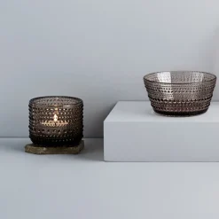 Iittala Kastehelmi candleholder, linen Beige Clearance