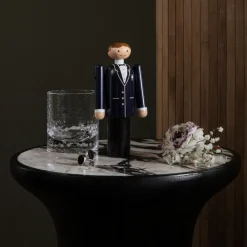 Kay Bojesen Denmark Kay Bojesen groom, Blue-black and white, 18 cm BlueBlack Online