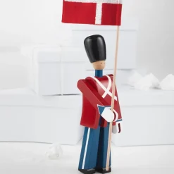 Kay Bojesen Denmark Kay Bojesen guard with textile flag, 29,5 cm BlueRed New