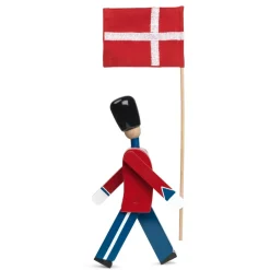 Kay Bojesen Denmark Kay Bojesen guard with textile flag, 29,5 cm BlueRed New