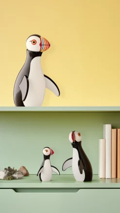 Kay Bojesen Denmark Kay Bojesen puffin, 19,5 cm. BlackWhite Outlet