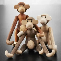 Kay Bojesen Denmark Kay Bojesen wooden monkey small, Untreated oak and maple BeigeBrown