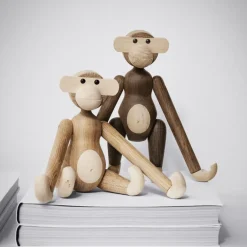 Kay Bojesen Denmark Kay Bojesen wooden monkey small, Untreated oak and maple BeigeBrown