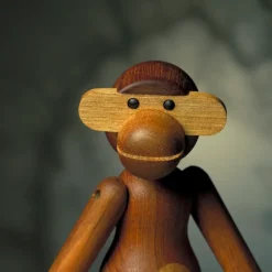 Kay Bojesen Denmark Kay Bojesen wooden monkey small, Teak-limba wood 20 cm Brown Clearance