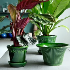 Bergs Potter Københavner flower pot glazed Ø16 cm, Green Best