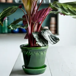 Bergs Potter Københavner flower pot glazed Ø18 cm, Green Discount