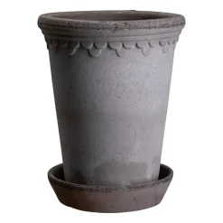 Bergs Potter Københavner flower pot high Ø14 cm, Grey New