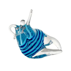 Kosta Boda KE 'Badlycka' glass sculpture, Turquoise-blue TurquoiseBlue Best