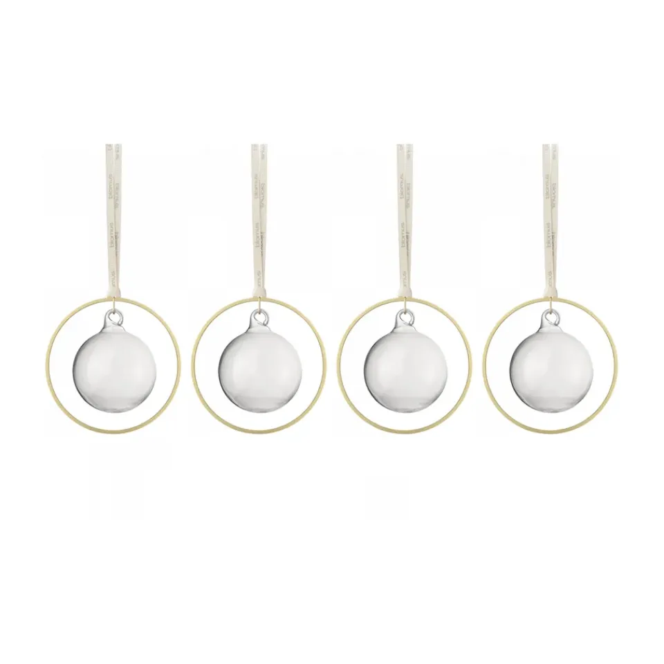 Blomus KITAI Christmas bauble 8,5 cm 4-pack, Clear Transparent Discount