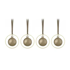 Blomus KITAI Christmas bauble 8,5 cm 4-pack, Coffee Brown New