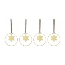 Blomus KITAI tree decoration 8,5 cm 4-pack, Stars Gold-coloured Hot