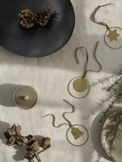 Blomus KITAI tree decoration 8,5 cm 4-pack, Circle Gold-coloured