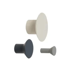 Hübsch Knob 3-pack, Metal-light gray-dark gray Grey New