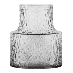 Skrufs Glasbruk Kolonn vase structured, 20 cm Transparent New