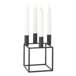 Audo Copenhagen Kubus 4 candle holder, Black