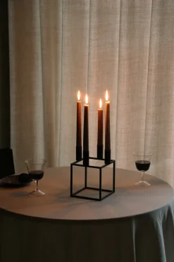 Audo Copenhagen Kubus 4 candle holder, Black