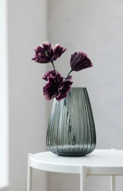Bitz Kusintha vase 22 cm, Smoke GreyTransparent Discount