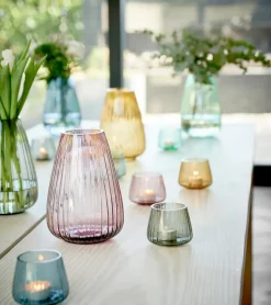 Bitz Kusintha vase 22 cm, Smoke GreyTransparent Discount