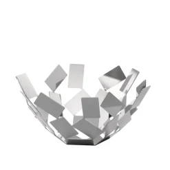 Alessi La Stanza dello Scirocco basket, Stainless steel, large Grey Outlet