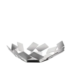 Alessi La Stanza dello Scirocco basket, Stainless steel, small Grey