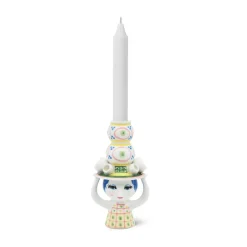 Bjørn Wiinblad Lady with hat candle holder H16 cm, Pink Clearance