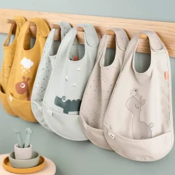 Done by deer Lalee bib with velcro 2-pack, Sand Beige Online