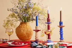 Byon Lara candle holder M 26 cm, Blue Clearance