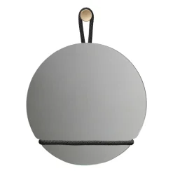 Design House Stockholm Lasso mirror round, clear- Black Sale
