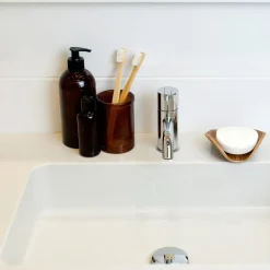Bosign Leaf™ Soap Dish with Drainage 11.5x11.5 cm, Walnut Brown Discount