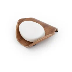 Bosign Leaf™ Soap Dish with Drainage 11.5x11.5 cm, Walnut Brown Discount