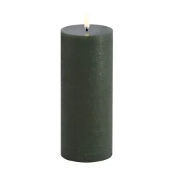 Uyuni Lighting LED Pillar candle 7.8x20 cm Rustic, Olive Green Online