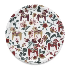 Arvidssons Textil Leksand tray Ø38 cm, Anniversary edition 30 years WhiteRedBlue Sale
