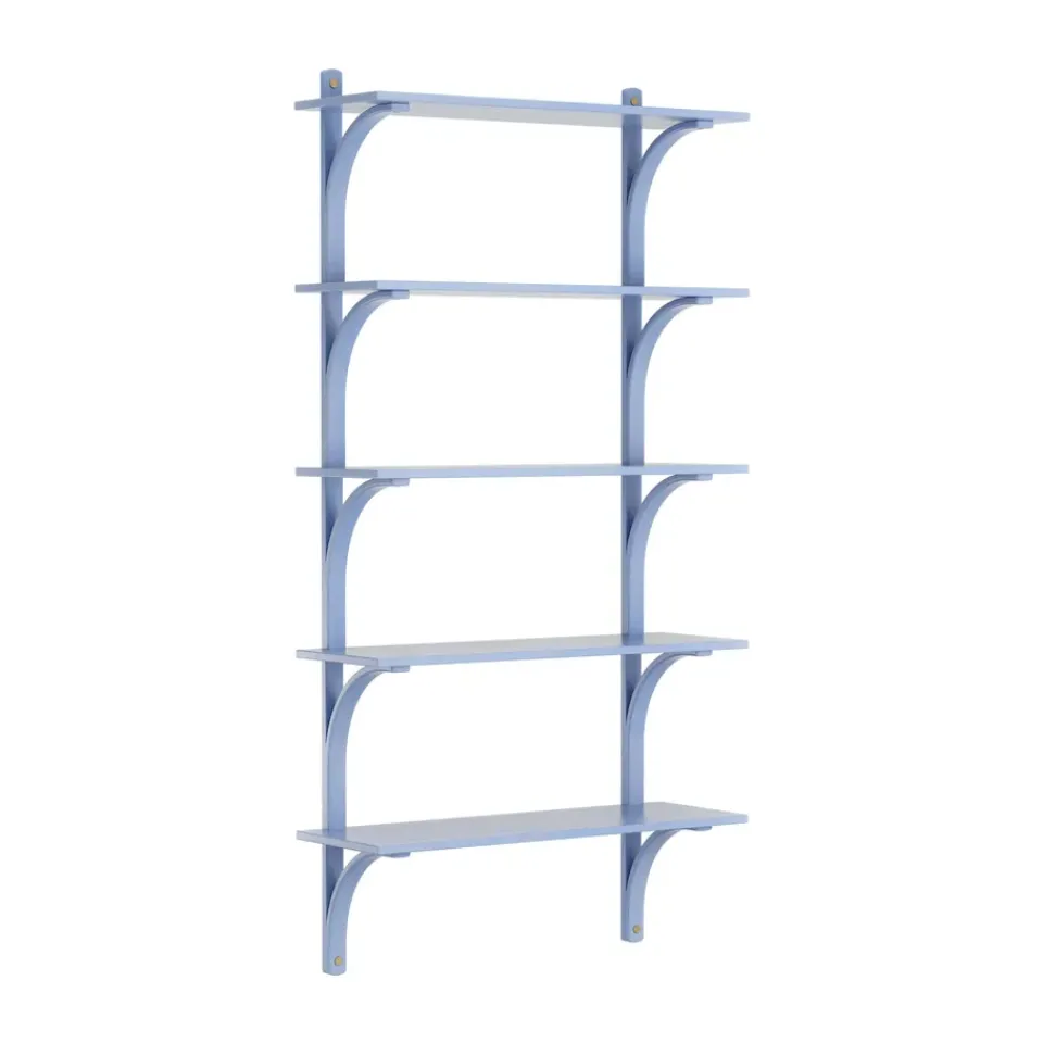 Swedese Levi shelf 5 shelves, ILKE -brass, 90 cm Blue Online